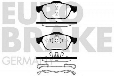 EUROBRAKE 5502223949 -  Комплект тормозных колодок, дисковый тормоз
