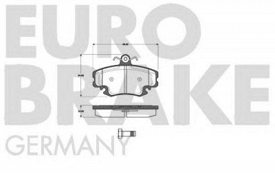 EUROBRAKE 5502223953 -  Комплект тормозных колодок, дисковый тормоз