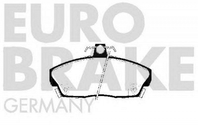 EUROBRAKE 5502224009 -  Комплект тормозных колодок, дисковый тормоз