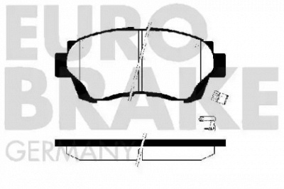 EUROBRAKE 5502224535 -  Комплект тормозных колодок, дисковый тормоз