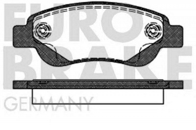 EUROBRAKE 5502224572 -  Комплект тормозных колодок, дисковый тормоз