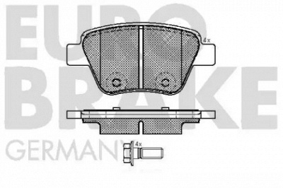 EUROBRAKE 55022247101 -  Комплект тормозных колодок, дисковый тормоз
