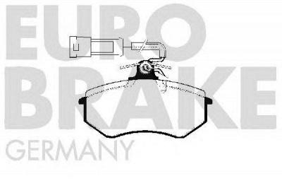 EUROBRAKE 5502224711 -  Комплект тормозных колодок, дисковый тормоз