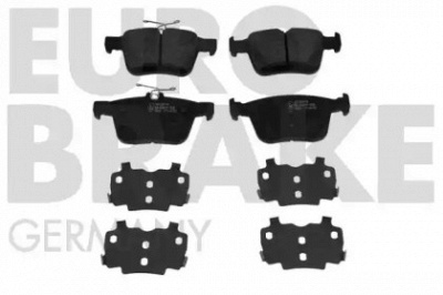 EUROBRAKE 55022247114 -  Комплект тормозных колодок, дисковый тормоз