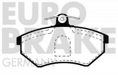 EUROBRAKE 5502224725 -  Комплект тормозных колодок, дисковый тормоз