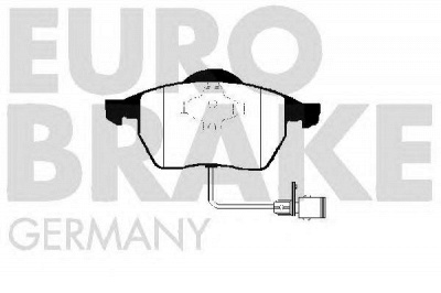 EUROBRAKE 5502224729 -  Комплект тормозных колодок, дисковый тормоз