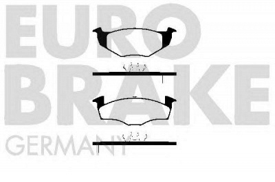 EUROBRAKE 5502224733 -  Комплект тормозных колодок, дисковый тормоз