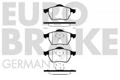 EUROBRAKE 5502224734 -  Комплект тормозных колодок, дисковый тормоз