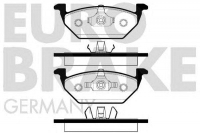 EUROBRAKE 5502224740 -  Комплект тормозных колодок, дисковый тормоз