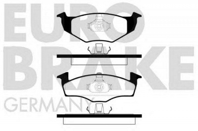 EUROBRAKE 5502224743 -  Комплект тормозных колодок, дисковый тормоз