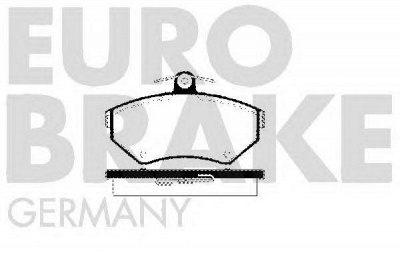 EUROBRAKE 5502224746 -  Комплект тормозных колодок, дисковый тормоз