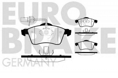 EUROBRAKE 5502224750 -  Комплект тормозных колодок, дисковый тормоз