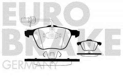 EUROBRAKE 5502224754 -  Комплект тормозных колодок, дисковый тормоз