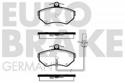 EUROBRAKE 5502224756 -  Комплект тормозных колодок, дисковый тормоз
