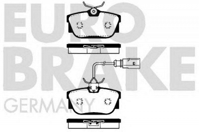 EUROBRAKE 5502224759 -  Комплект тормозных колодок, дисковый тормоз