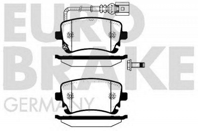 EUROBRAKE 5502224764 -  Комплект тормозных колодок, дисковый тормоз
