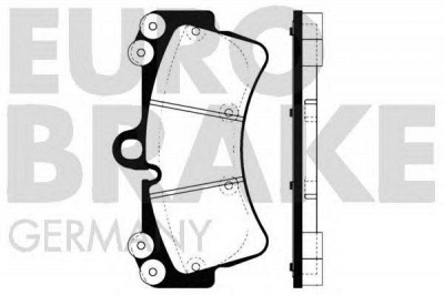 EUROBRAKE 5502224772 -  Комплект тормозных колодок, дисковый тормоз