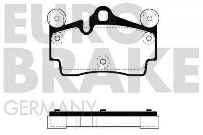 EUROBRAKE 5502224773 -  Комплект тормозных колодок, дисковый тормоз