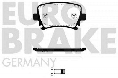 EUROBRAKE 5502224775 -  Комплект тормозных колодок, дисковый тормоз