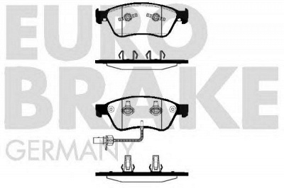 EUROBRAKE 5502224777 -  Комплект тормозных колодок, дисковый тормоз