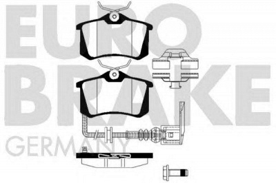 EUROBRAKE 5502224781 -  Комплект тормозных колодок, дисковый тормоз
