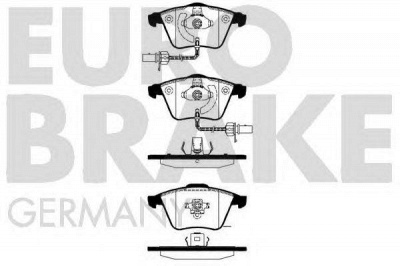EUROBRAKE 5502224782 -  Комплект тормозных колодок, дисковый тормоз