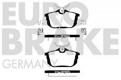 EUROBRAKE 5502224815 -  Комплект тормозных колодок, дисковый тормоз