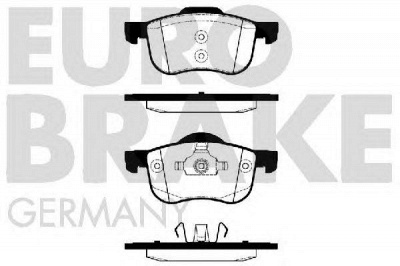 EUROBRAKE 5502224820 -  Комплект тормозных колодок, дисковый тормоз