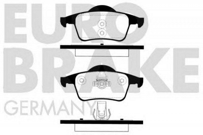 EUROBRAKE 5502224821 -  Комплект тормозных колодок, дисковый тормоз