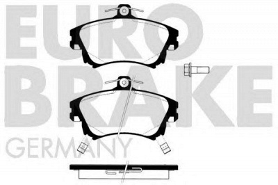 EUROBRAKE 5502224822 -  Комплект тормозных колодок, дисковый тормоз