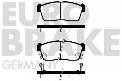EUROBRAKE 5502225213 -  Комплект тормозных колодок, дисковый тормоз