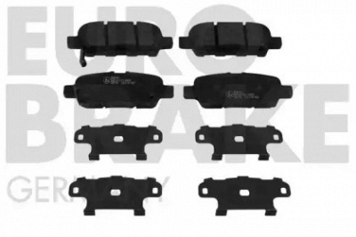 EUROBRAKE 5502225221 -  Комплект тормозных колодок, дисковый тормоз
