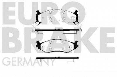 EUROBRAKE 5502229306 -  Комплект тормозных колодок, дисковый тормоз