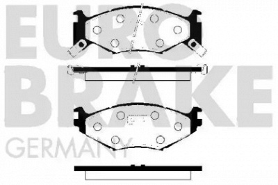 EUROBRAKE 5502229307 -  Комплект тормозных колодок, дисковый тормоз