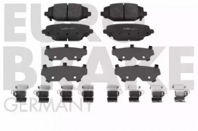 EUROBRAKE 5502229332 -  Комплект тормозных колодок, дисковый тормоз