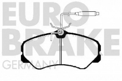 EUROBRAKE 5502229954 -  Комплект тормозных колодок, дисковый тормоз