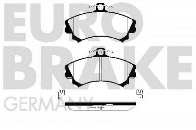 EUROBRAKE 5502229977 -  Комплект тормозных колодок, дисковый тормоз
