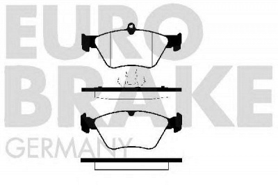 EUROBRAKE 5502229978 -  Комплект тормозных колодок, дисковый тормоз