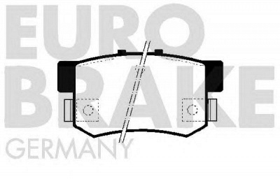 EUROBRAKE 5502229980 -  Комплект тормозных колодок, дисковый тормоз