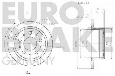 EUROBRAKE 5815201946 -  Тормозной диск