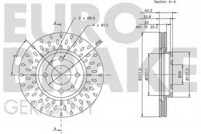 EUROBRAKE 5815202336 -  Тормозной диск