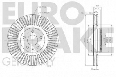 EUROBRAKE 58152025100 -  Тормозной диск