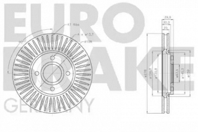 EUROBRAKE 58152025103 -  Тормозной диск