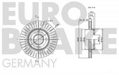 EUROBRAKE 5815202549 -  Тормозной диск