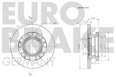 EUROBRAKE 5815202579 -  Тормозной диск