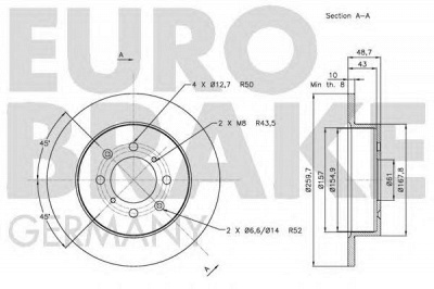 EUROBRAKE 5815202633 -  Тормозной диск