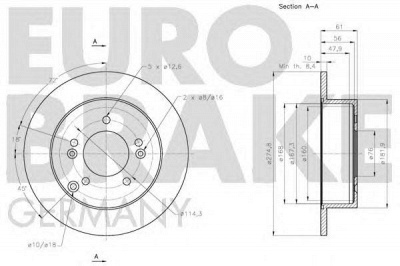 EUROBRAKE 5815203532 -  Тормозной диск