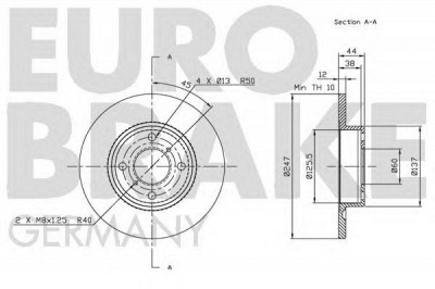 EUROBRAKE 5815203642 -  Тормозной диск