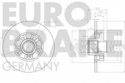 EUROBRAKE 5815203679 -  Тормозной диск
