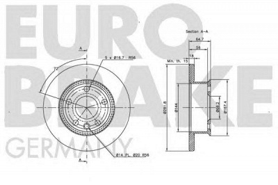 EUROBRAKE 5815204746 -  Тормозной диск